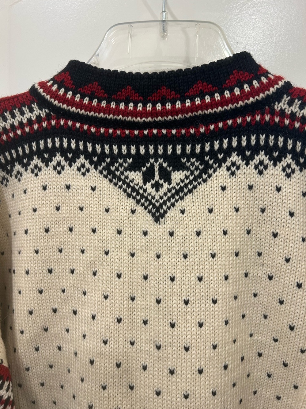 Dale of Norway Black, Cream & Red Nordic Zip Sweater - Picture 8 of 9